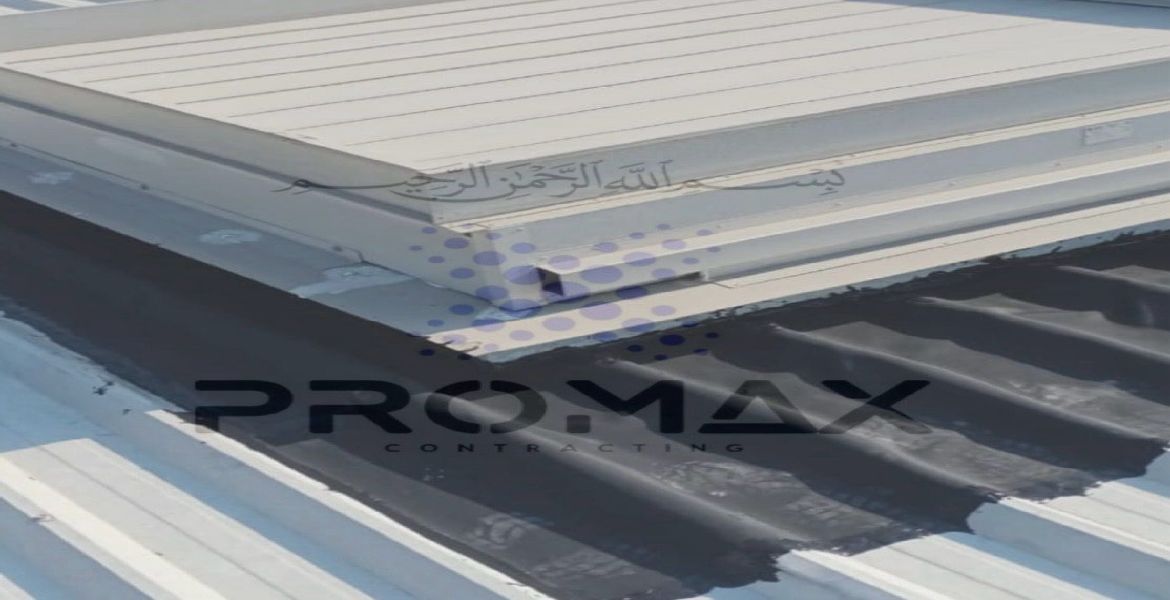 Smoke - metal roof waterproofing project by Promax in Dubai, UAE